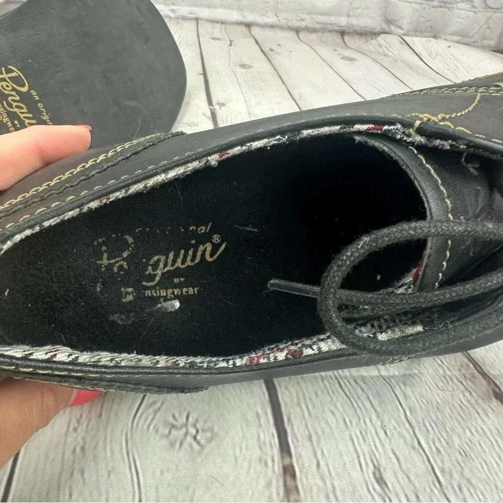 Penguin by munsingwear black leather waylon lace oxford size 11